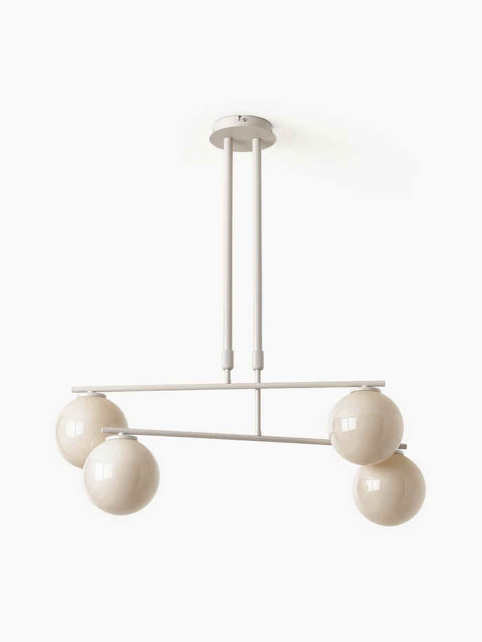 Pendant Light Atlanta - Transparent Frame & Canopy: Light Beige