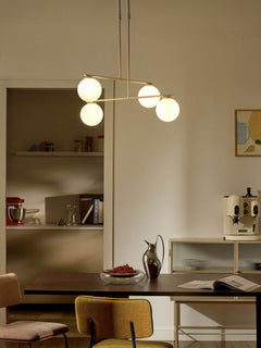 Pendant Light Atlanta - Transparent Frame & Canopy: Light Beige