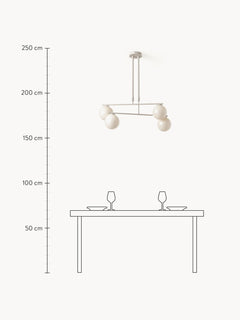 Pendant Light Atlanta - Transparent Frame & Canopy: Light Beige