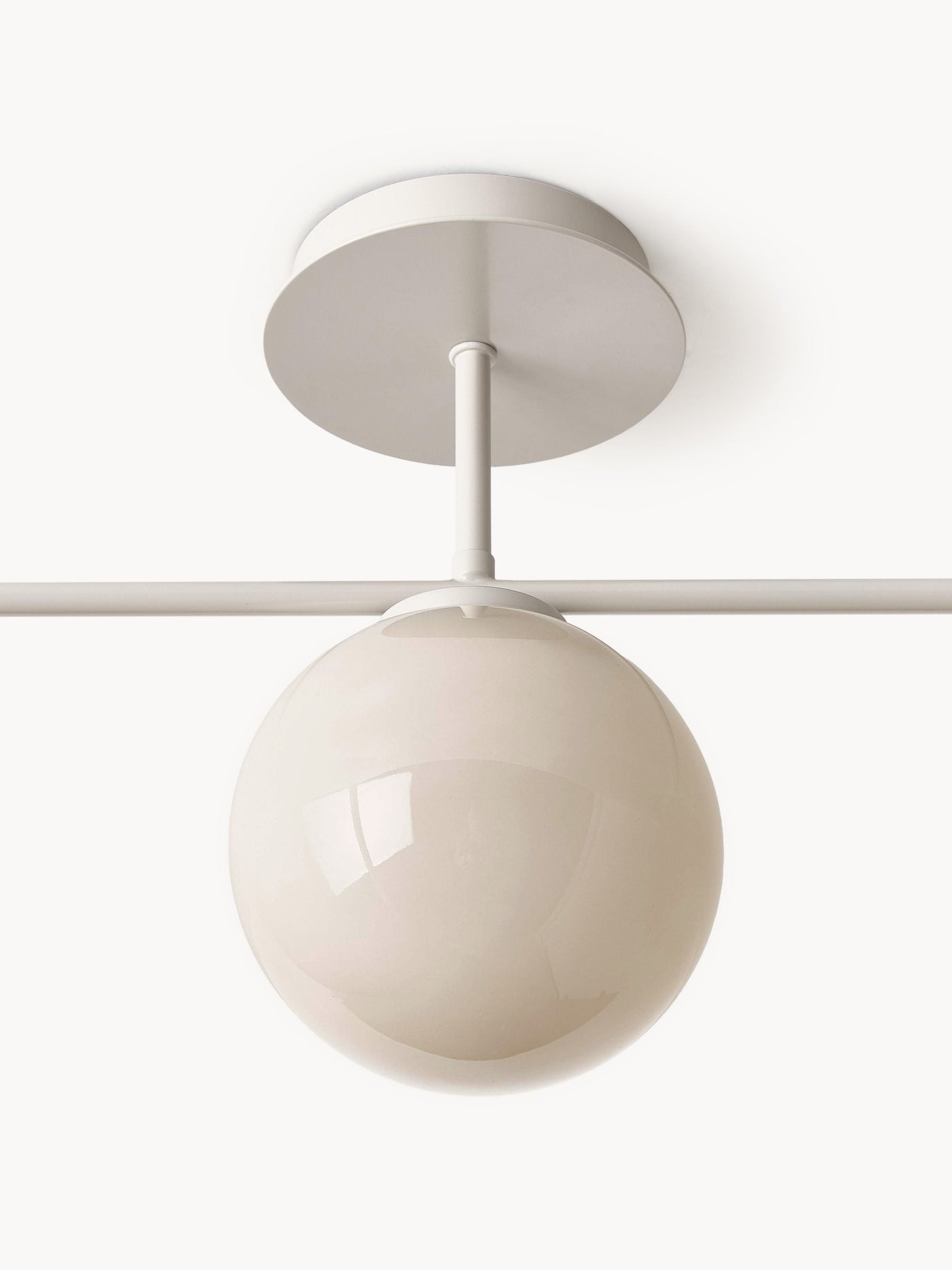 Ceiling Lamp Atlanta - Beige, Transparent Frame, Canopy: Light 