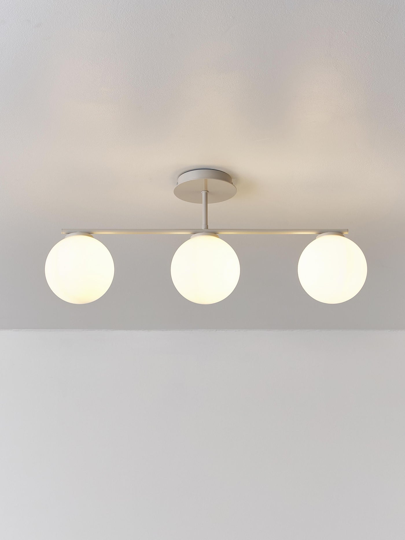 Ceiling Lamp Atlanta - Beige, Transparent Frame, Canopy: Light 