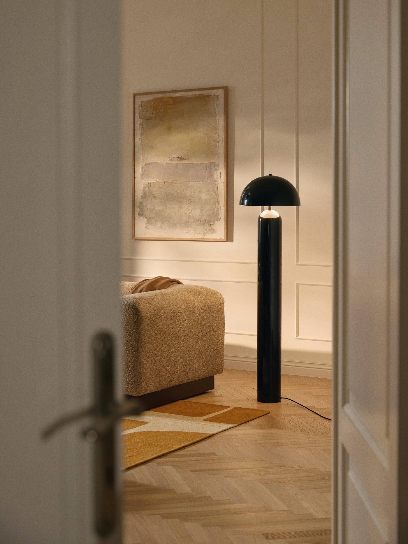 Retro Floor Lamp Walter - White, Ø 40 cm