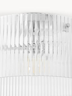 Ribbed Glass Ceiling Lamp Emmi - Transparent, Ø 35 cm