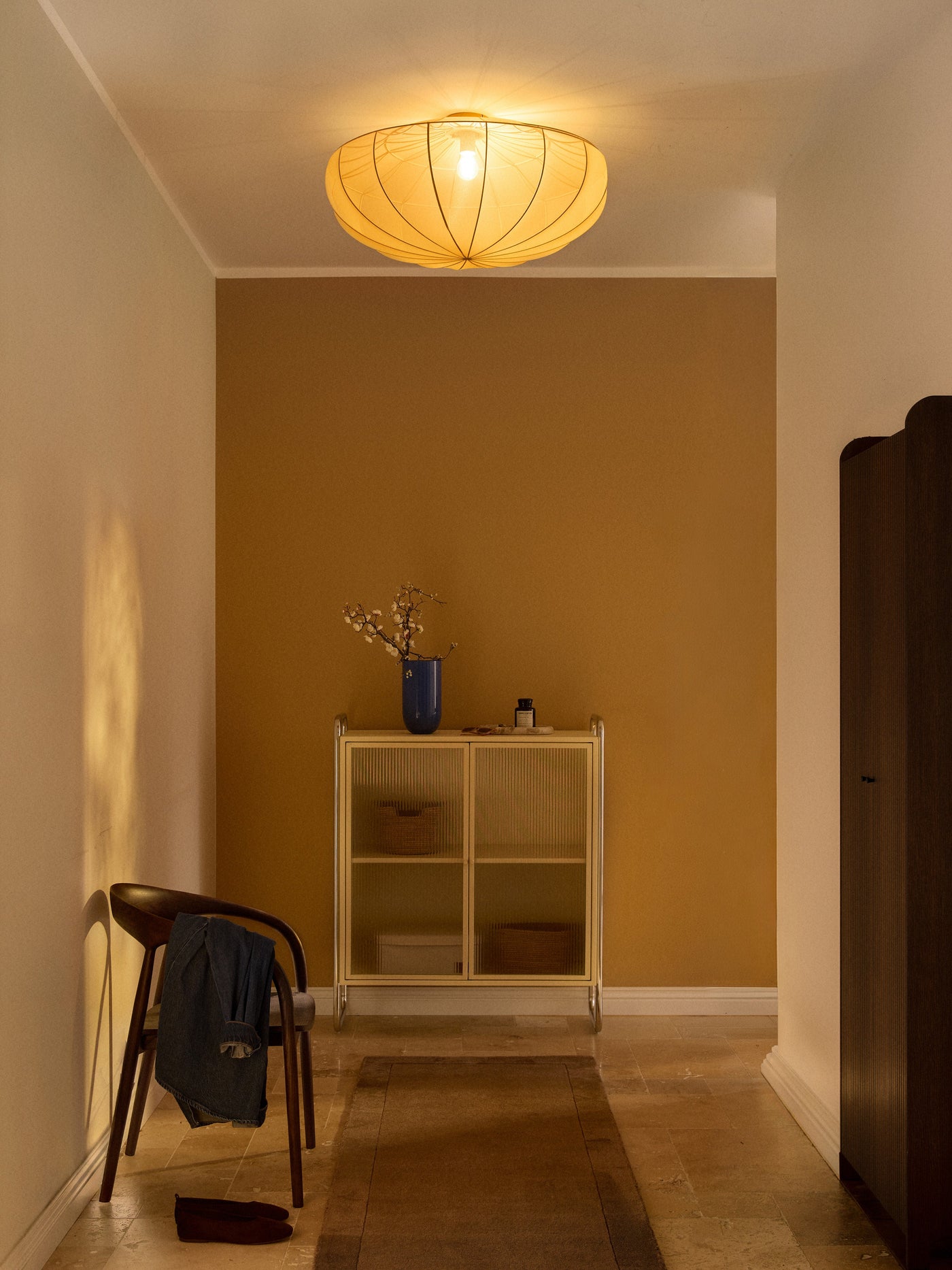 Large Mesh Ceiling Lamp Beau - Ochre