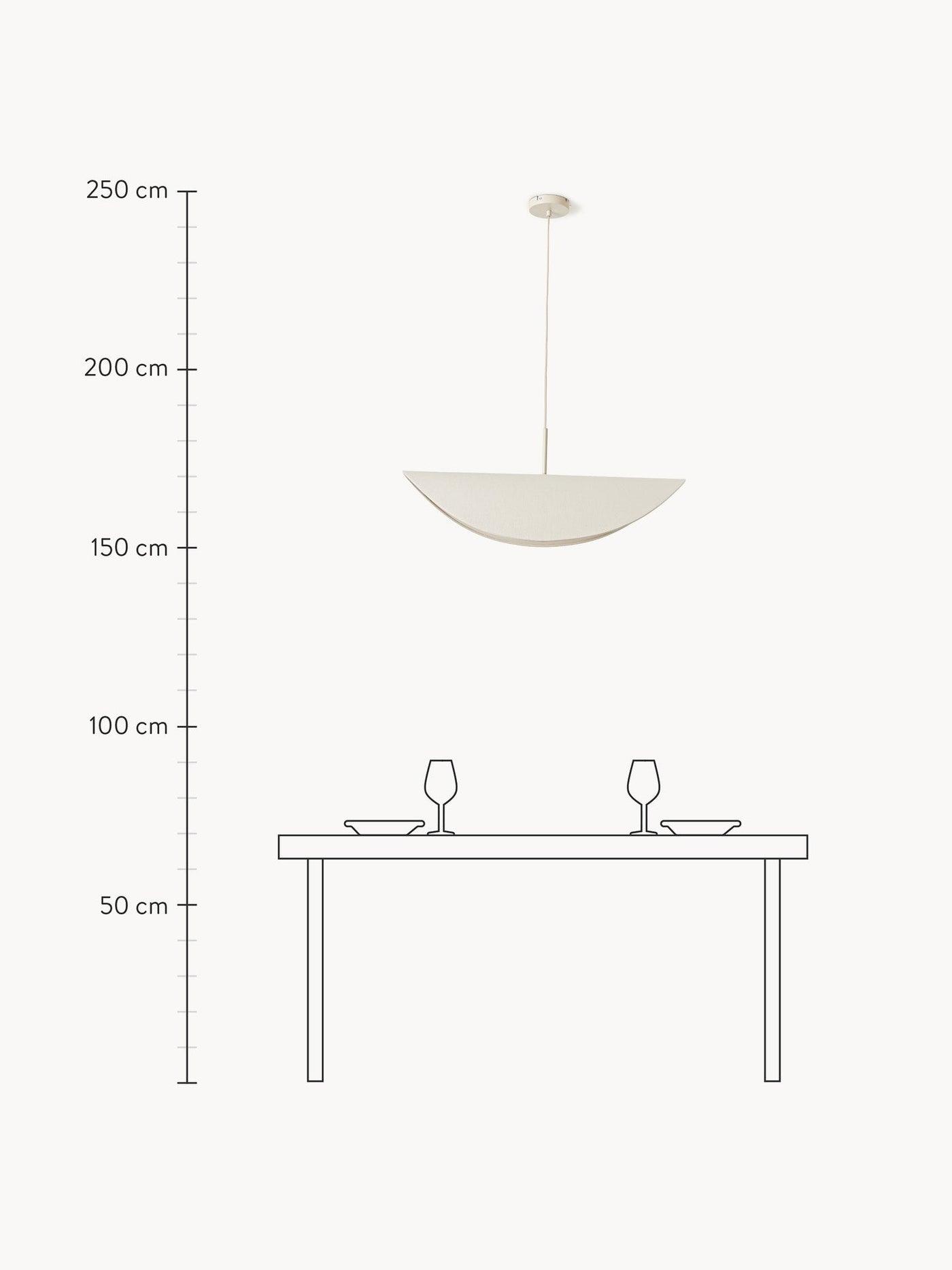 Large Linen Design Pendant Light Kenzie