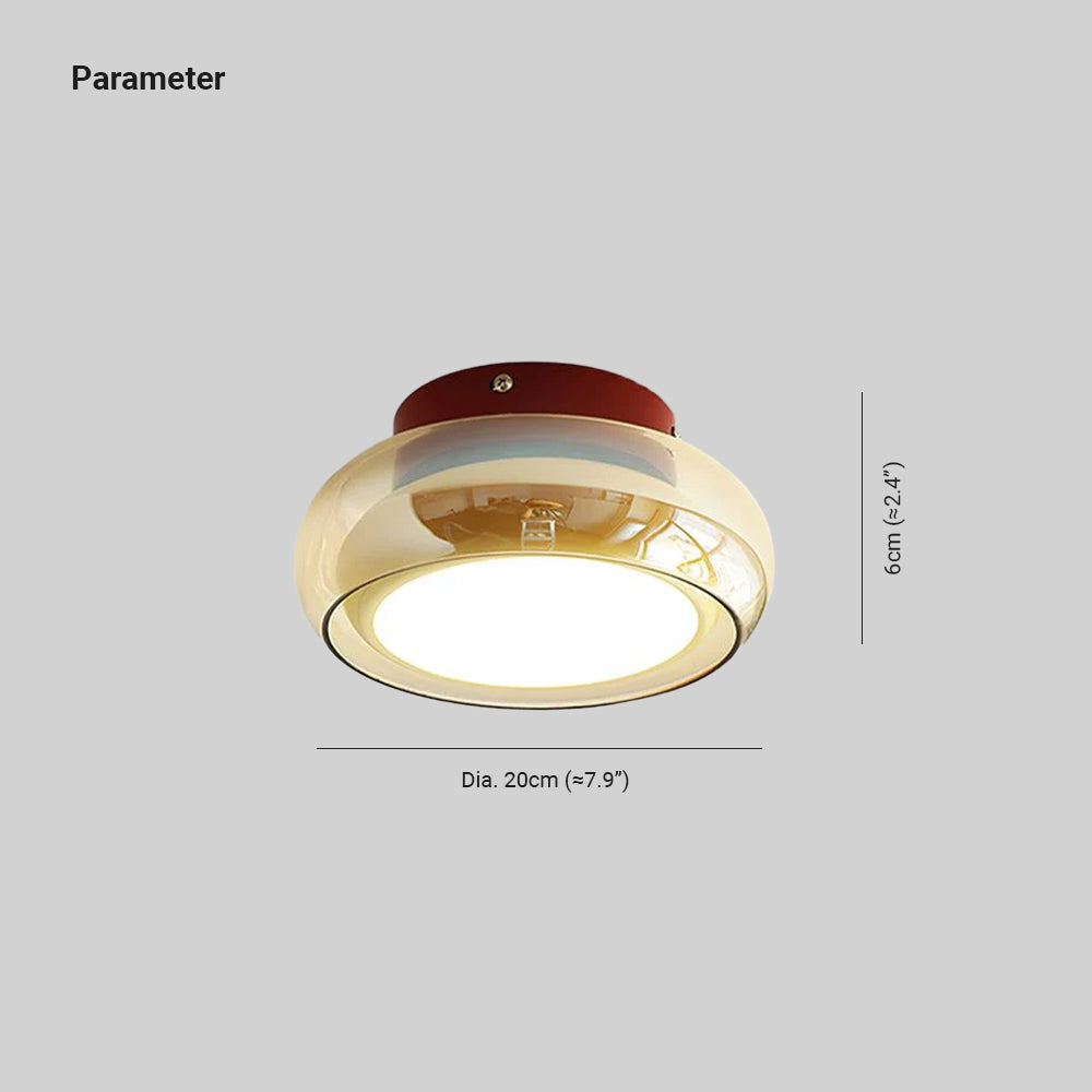 June Retro Glass Flush Mount Ceiling Light - Neutralighting