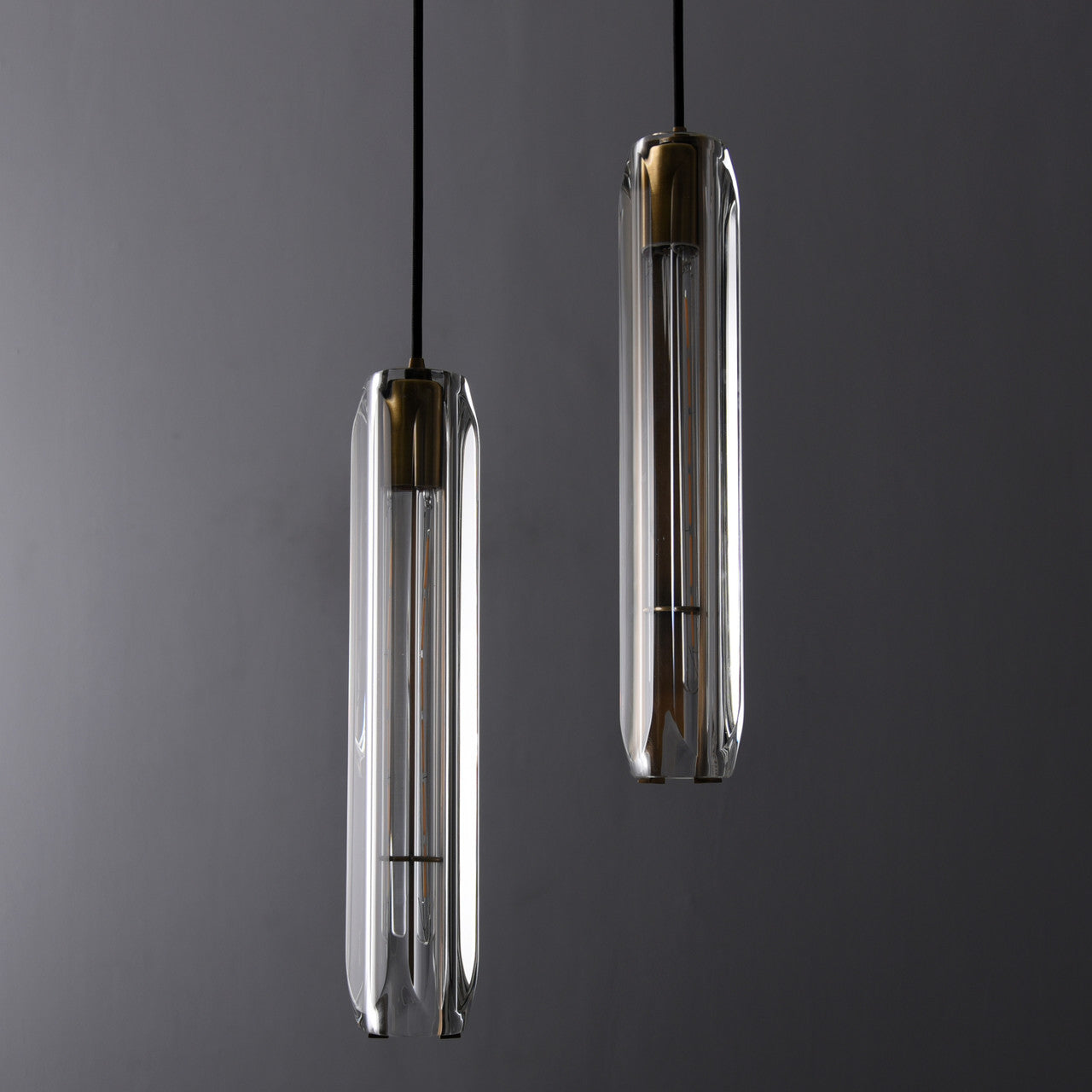 Charleen Double Pendant Brass
