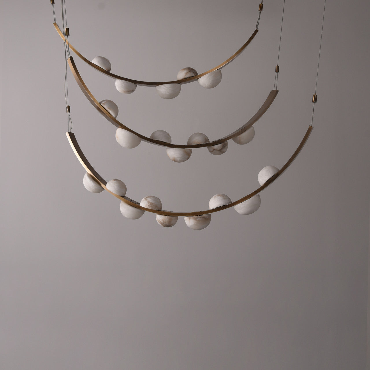 Crescent Moon Brass Pendant Light