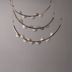 Crescent Moon Brass Pendant Light