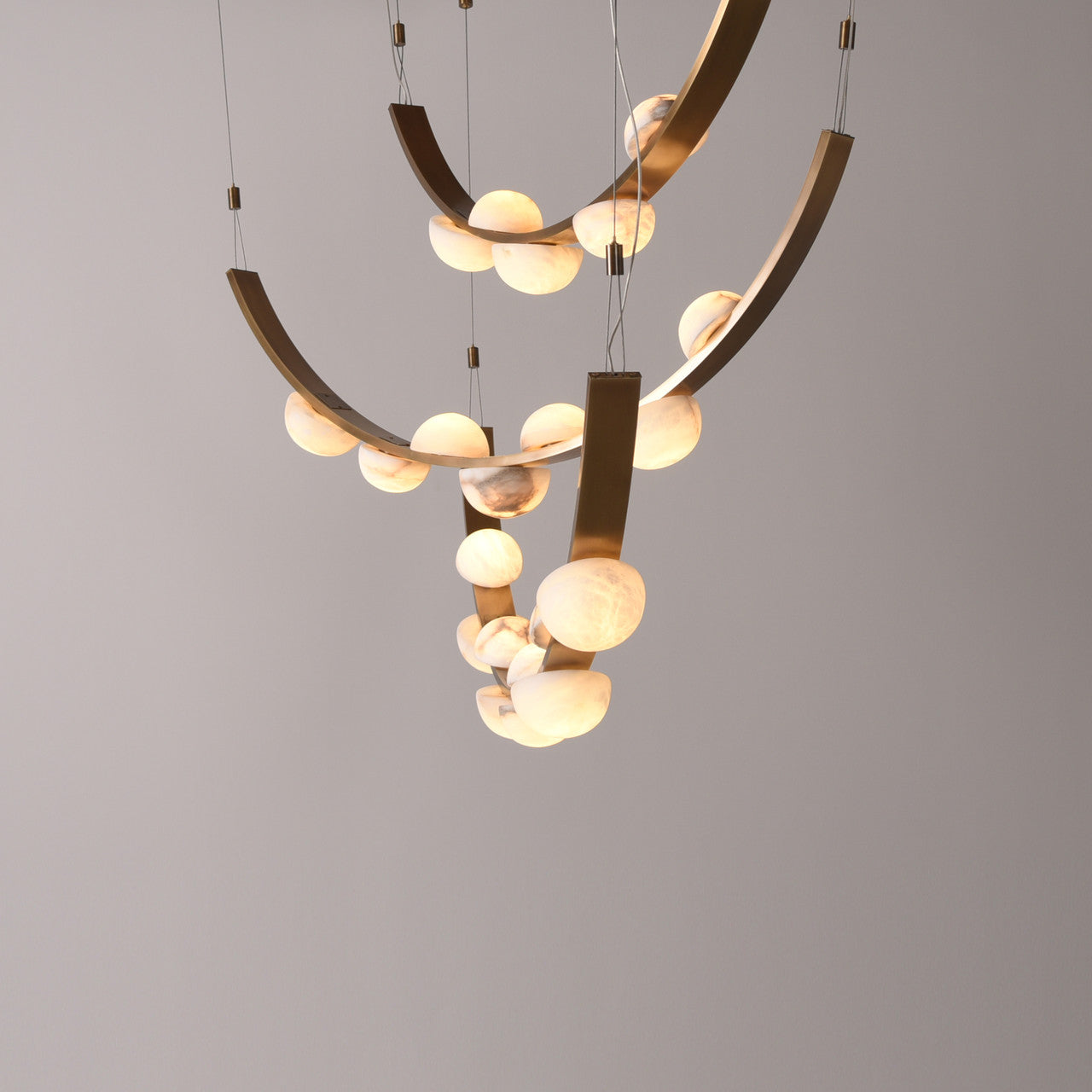 Crescent Moon Brass Pendant Light