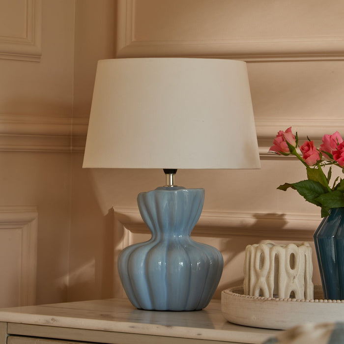 Dawes 30cm Ceramic Lamp Base - Cornflower Blue