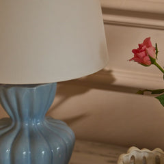 Dawes 30cm Ceramic Lamp Base - Cornflower Blue