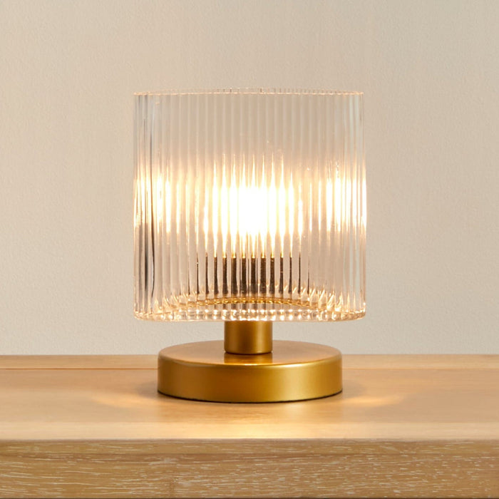 Edworth 20cm Table Lamp - Clear Glass