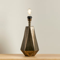 Elcombe Bronze Lamp & Coningsby White Lampshade - 35cm