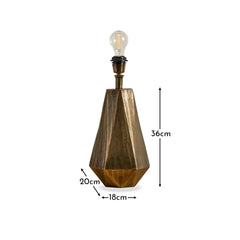 Elcombe 36cm Metal Lamp Base - Bronze