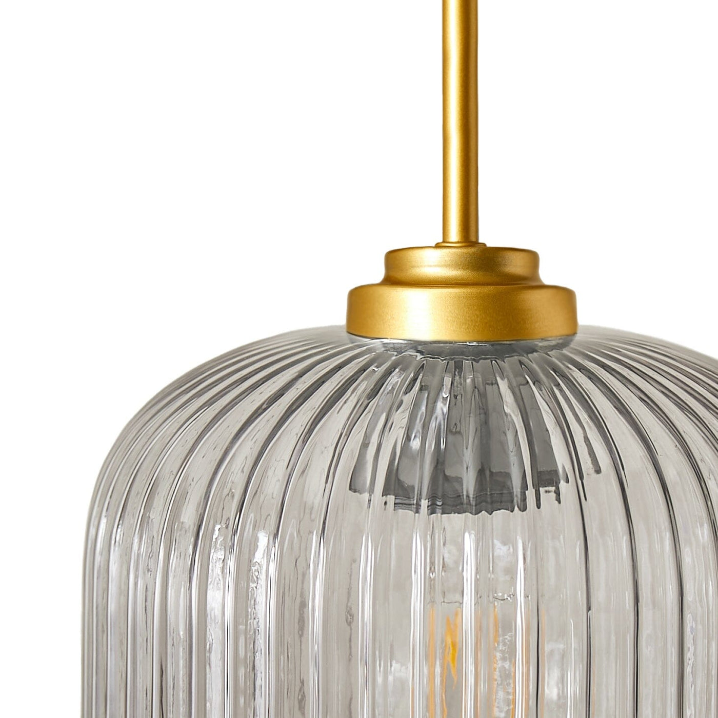 Elland 20cm Triple Glass Pendant Lights - Gold