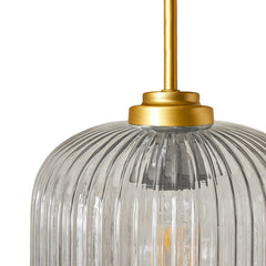 Elland 20cm Triple Glass Pendant Lights - Gold