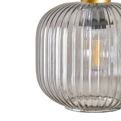 Elland 20cm Triple Glass Pendant Lights - Gold