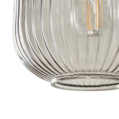 Elland 20cm Triple Glass Pendant Lights - Gold