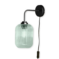 Elland Plug in Wall Light Black - Sage Green