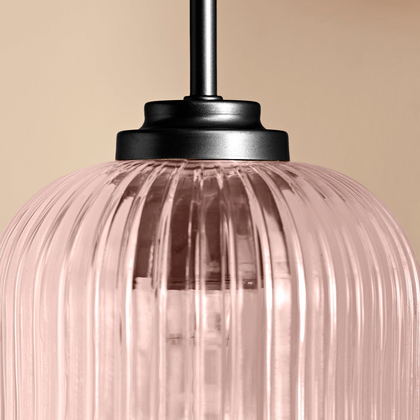 Elland Plug in Wall Light Black - Blush Pink