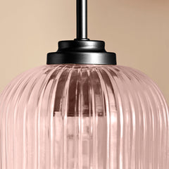 Elland Plug in Wall Light Black - Blush Pink