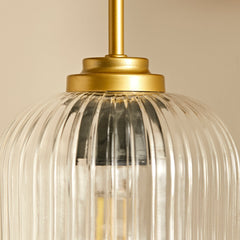 Elland Plug in Wall Light Gold - Clear Glass