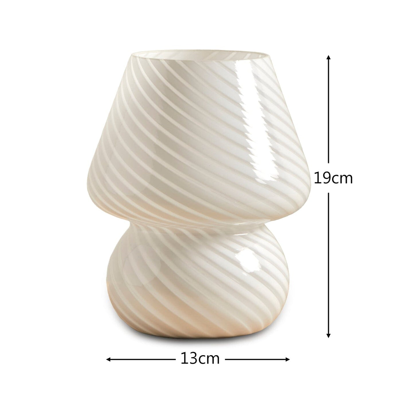 Elmington 18cm Table Lamp - White Glass