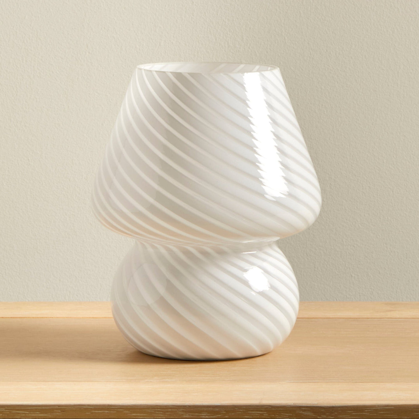 Elmington 18cm Table Lamp - White Glass