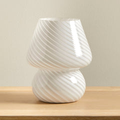 Elmington 18cm Table Lamp - White Glass