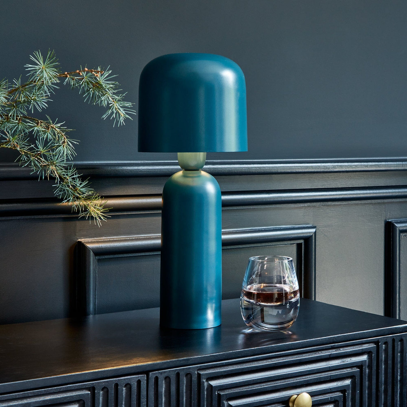Eltham 39cm Metal Table Lamp - Teal