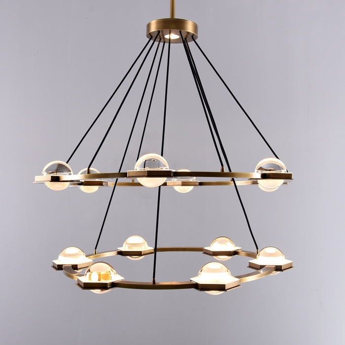 Ecaterina Two-tier Round Chandelier 38"
