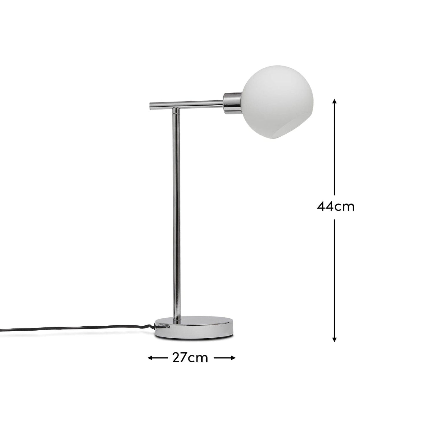Edra 44cm Metal Table Lamp - Chrome