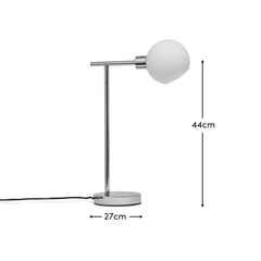 Edra 44cm Metal Table Lamp - Chrome