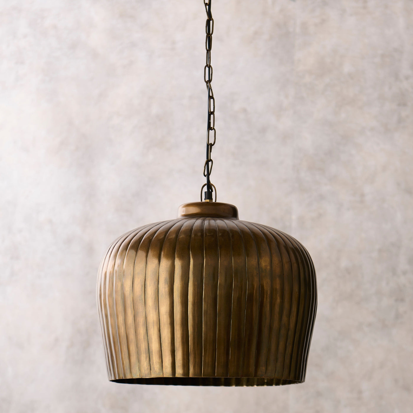 Elcombe Large Metal Light Pendant  - Bronze