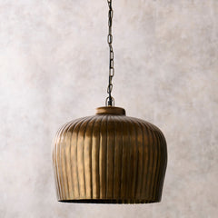 Elcombe Large Metal Light Pendant  - Bronze