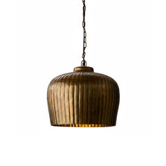 Elcombe Large Metal Light Pendant  - Bronze