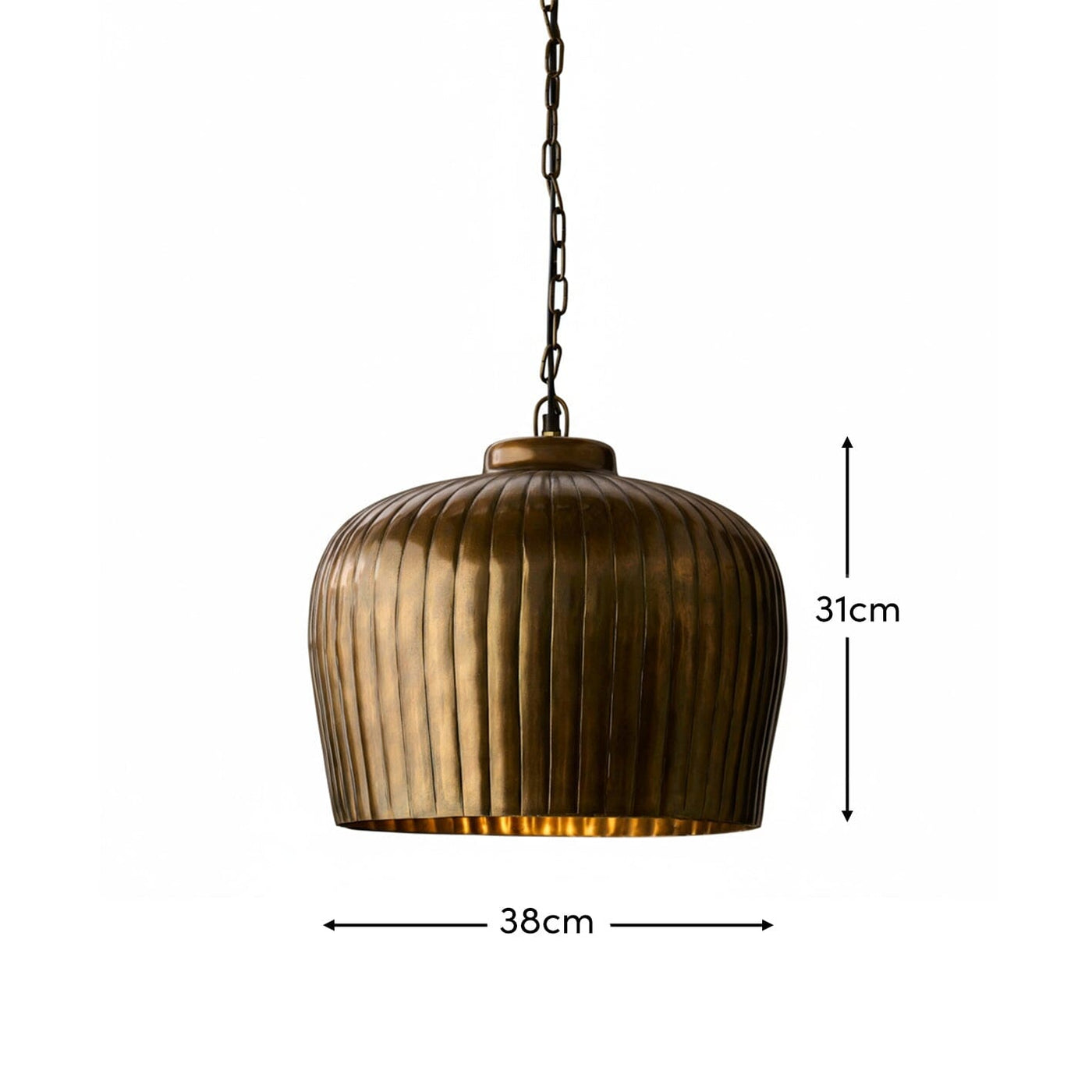 Elcombe Large Metal Light Pendant  - Bronze