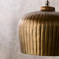 Elcombe Large Metal Light Pendant  - Bronze