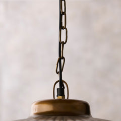 Elcombe Large Metal Light Pendant  - Bronze