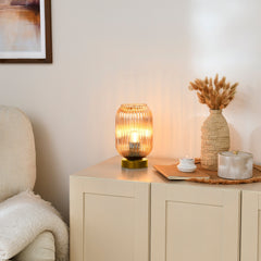 Elland 22.5cm Glass Table Lamp - Champagne & Gold