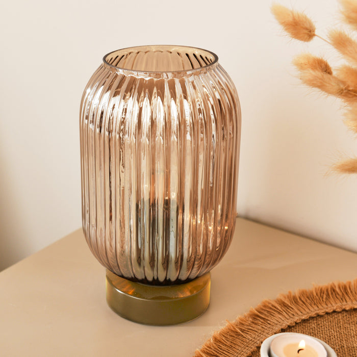 Elland 22.5cm Glass Table Lamp - Champagne & Gold