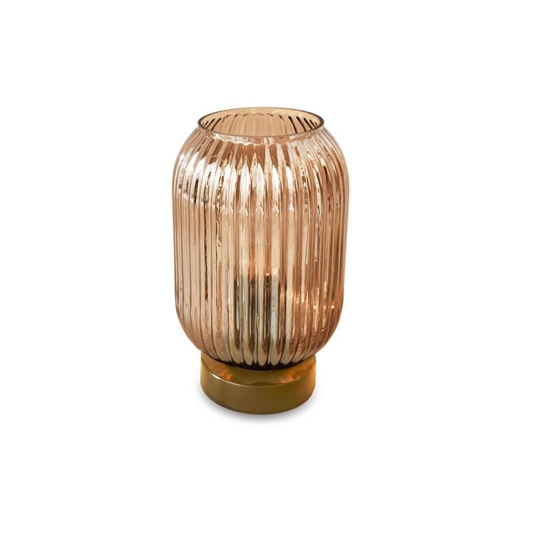 Elland 22.5cm Glass Table Lamp - Champagne & Gold
