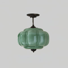 Eldio Green Glass Semi Flush Mount Light - Neutralighting
