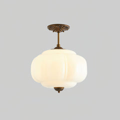 Eldio Green Glass Semi Flush Mount Light - Neutralighting