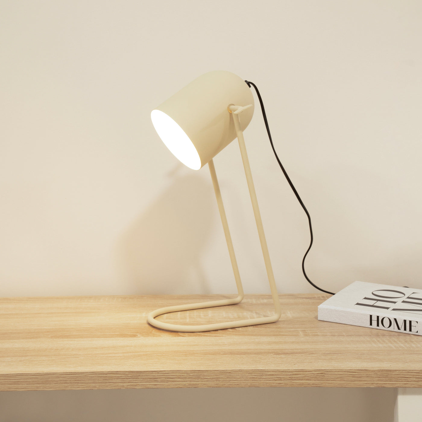 Eltham 42cm Metal Desk Lamp - Taupe