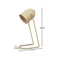 Eltham 42cm Metal Desk Lamp - Taupe