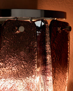 Estelle smoked ombre glass wall light