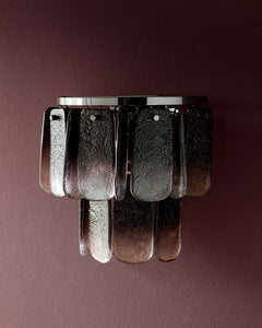 Estelle smoked ombre glass wall light