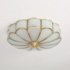 Ulira Ceiling Light Flower Shape Frosted Glass Brass - Neutralighting